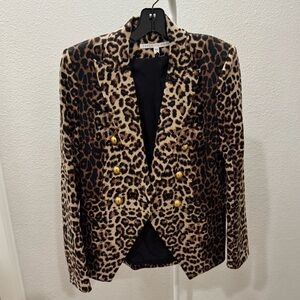 Veronica Beard Leopard Print Women's Blazer Jacket